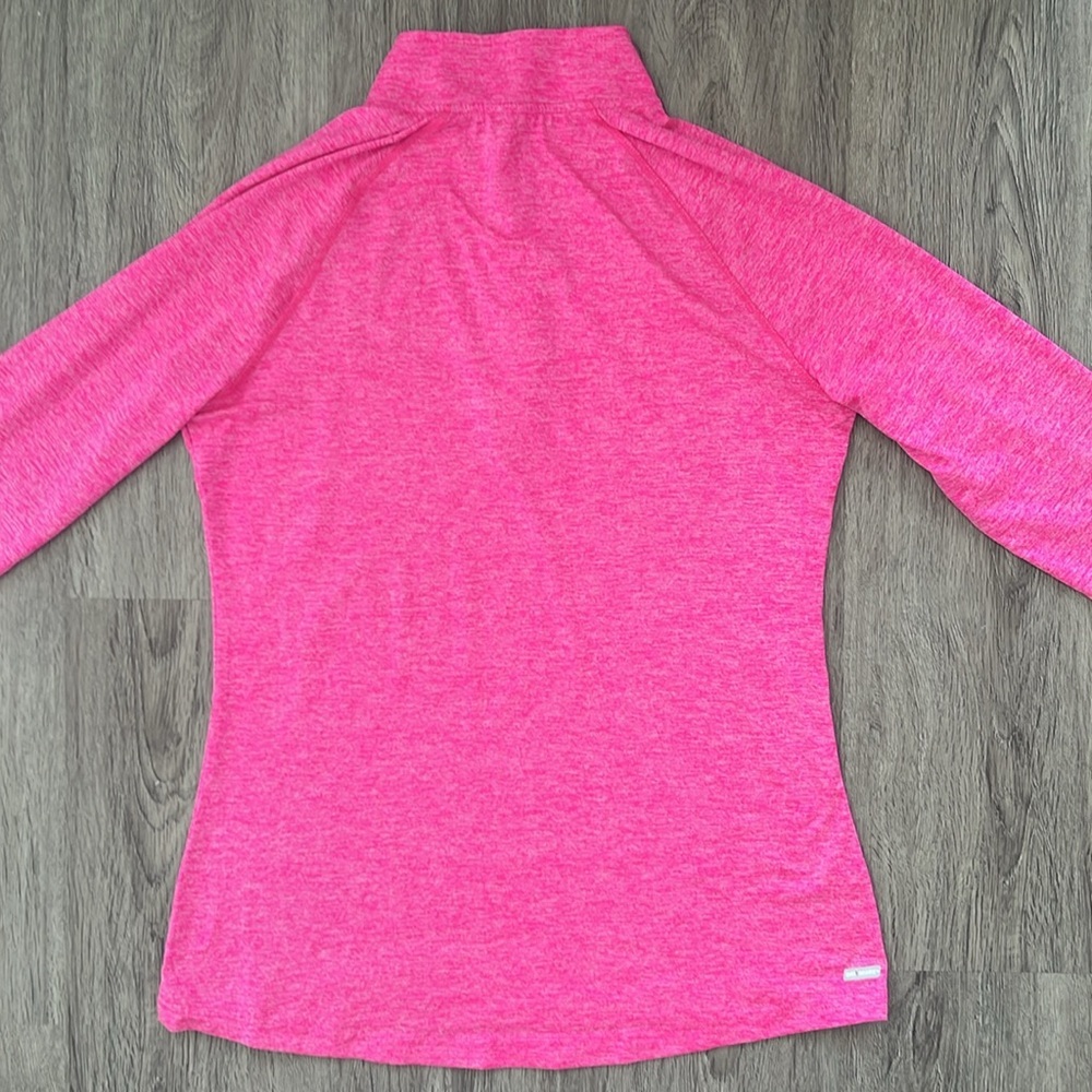 Danskin Now Semi Fitted Pink Women’s 1/4 Zip Pullovef Pink Jacket Size Medium - Picture 6 of 8